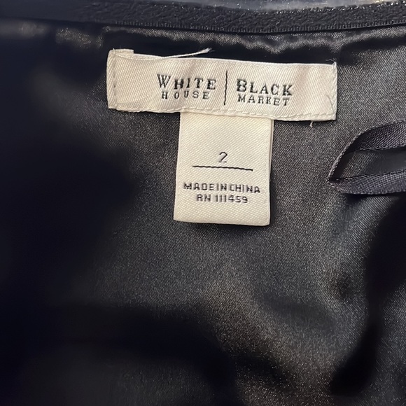 White House Black Market Strapless Little Black Dress sz 2 - Picture 5 of 9